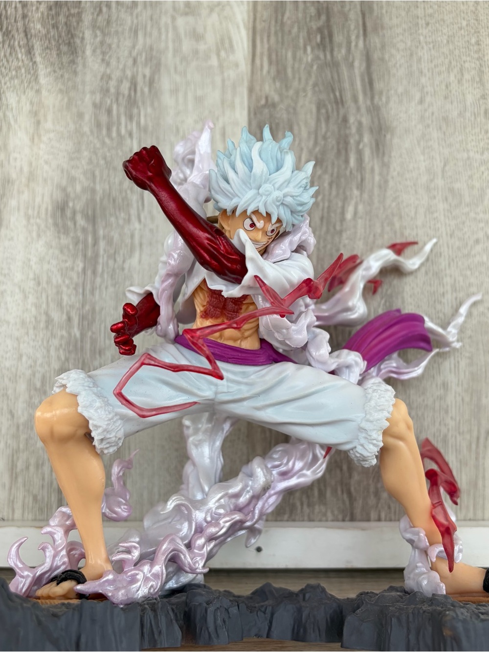 One Piece Monkey D Luffy Gear 5  Nika Thunderbolt Anime Action Figure Statue